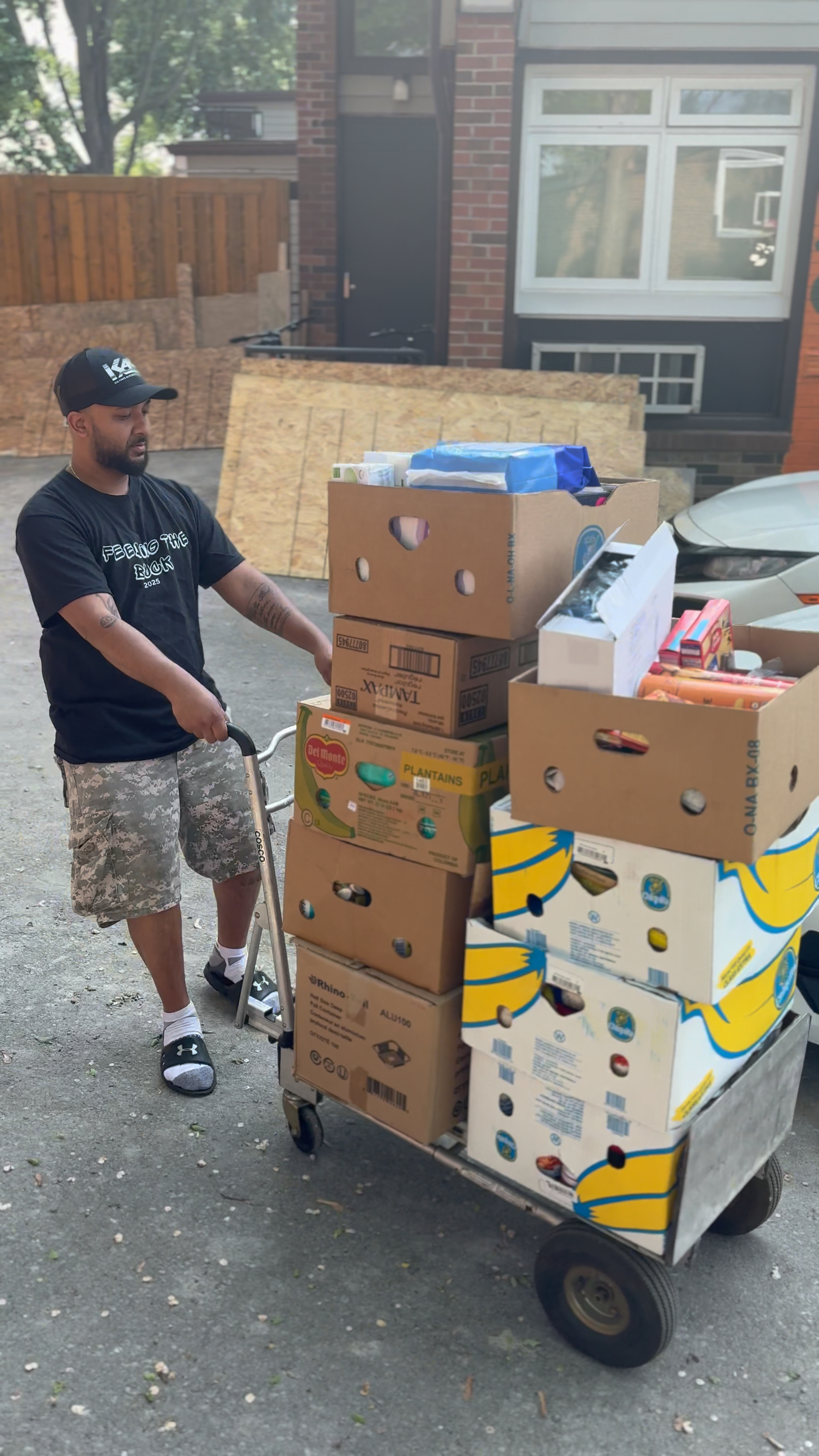 Delivering to the homeless shelter