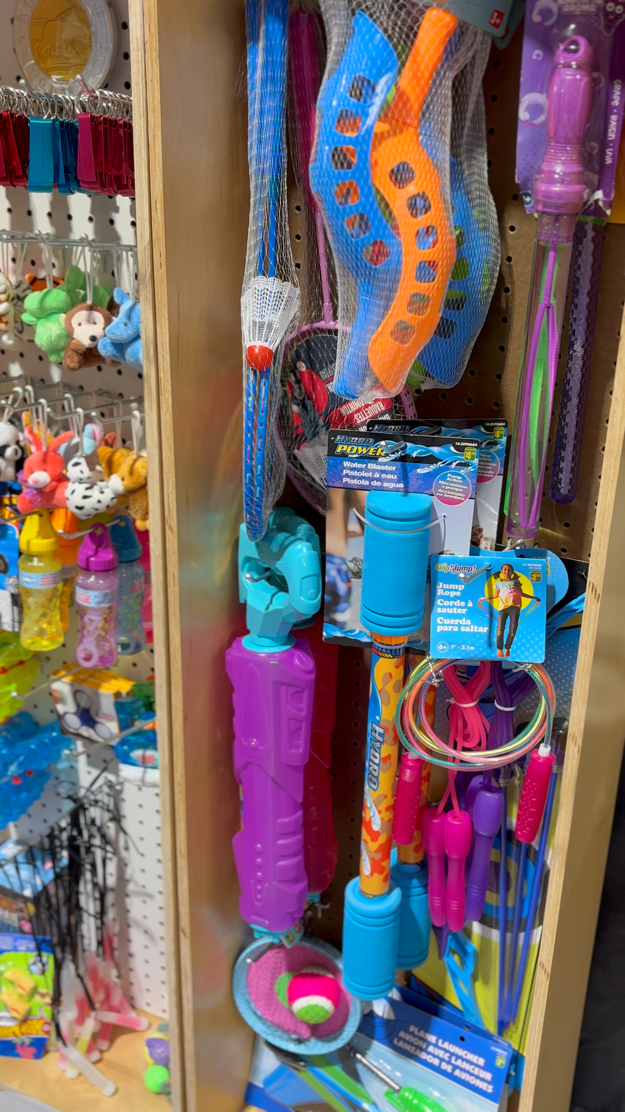 Raffle prizes on display