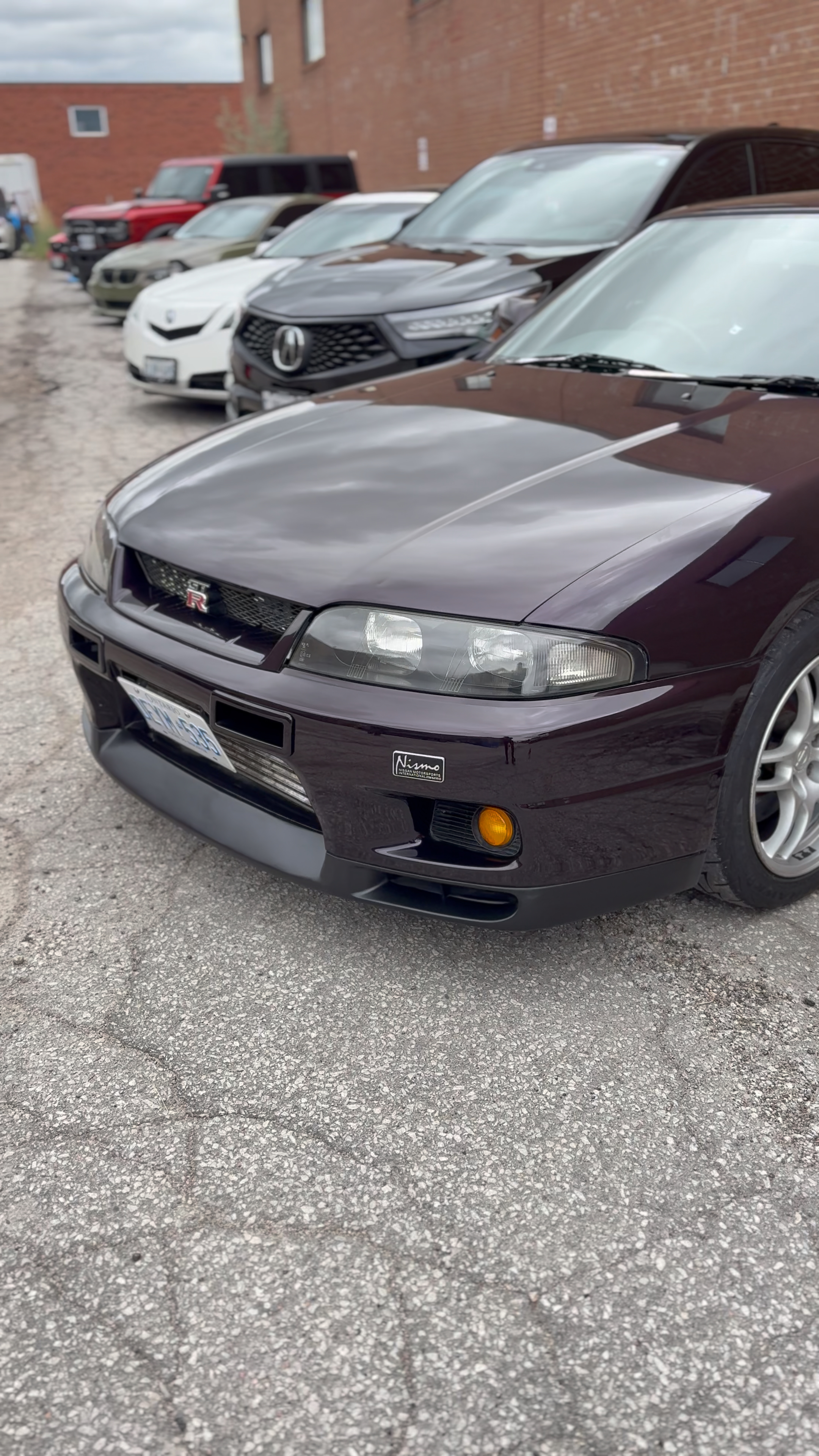 Skyline view of the cars at the event